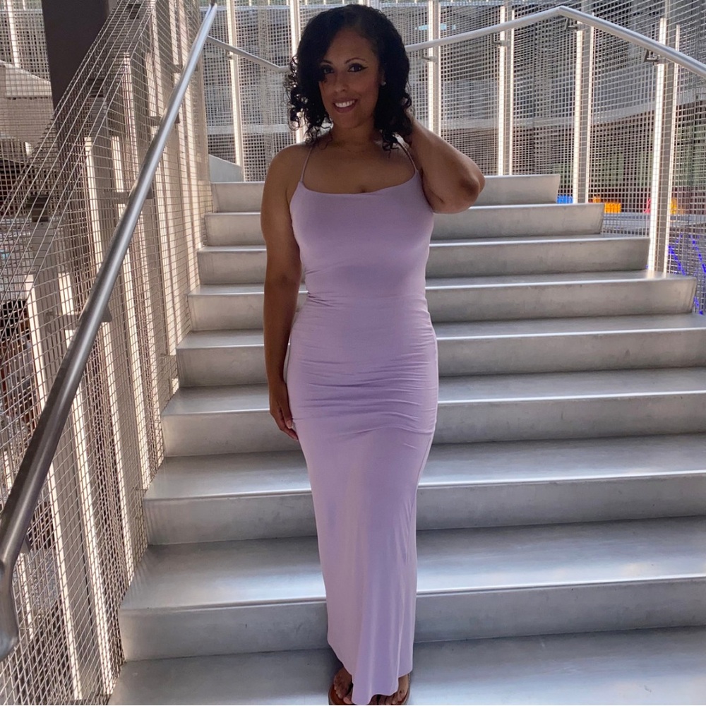 Bodycon Maxi Dress with Spaghetti Straps for Night Out